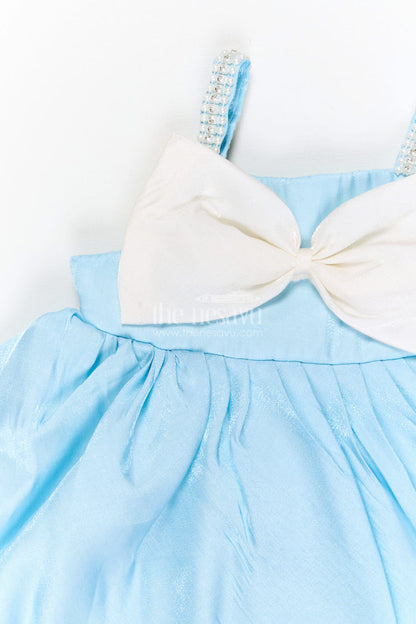 The Nesavu Girls Fancy Party Frock Girls Fancy Party Frock for Birthday Celebration Nesavu Nesavu girls satin fancy party frock with bow detail for birthday celebration