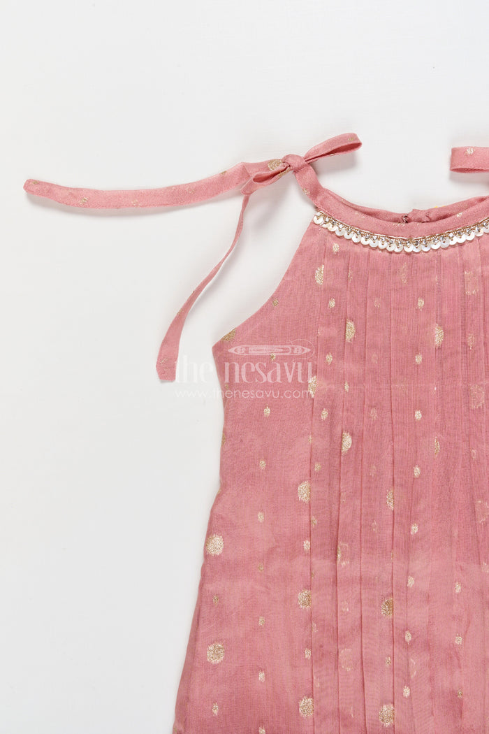 The Nesavu Girls Cotton Frock Girls Festive Cotton Frock for Cultural and School Ethnic Day Nesavu Nesavu girls cotton silk frock for school ethnic day and festive celebrations