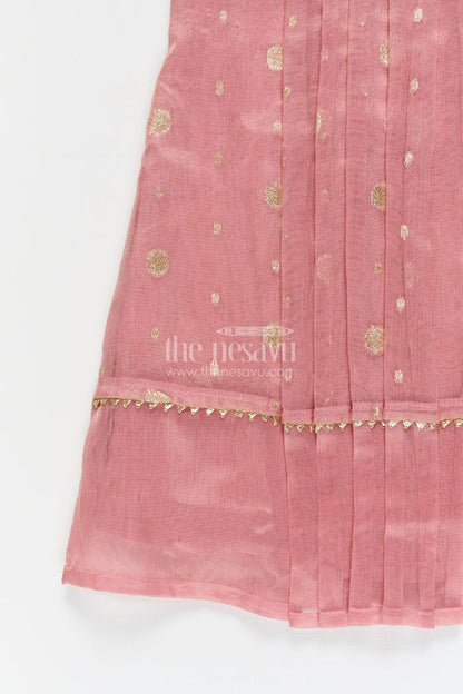 The Nesavu Girls Cotton Frock Girls Festive Cotton Frock for Cultural and School Ethnic Day Nesavu Nesavu girls cotton silk frock for school ethnic day and festive celebrations
