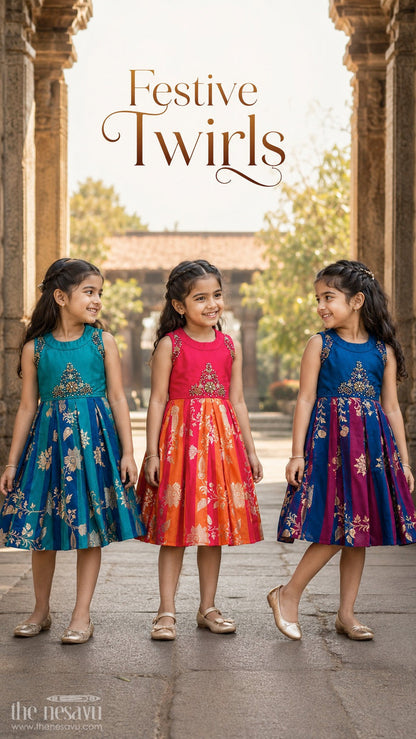 Girls Festive Lehenga Outfit for Family Functions and Photoshoots