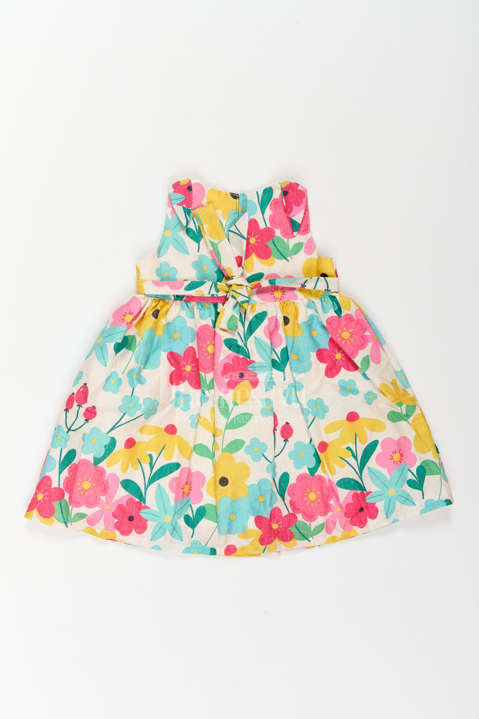 Girls Floral Cotton Frock for Birthdays Garden Parties and Family Outings