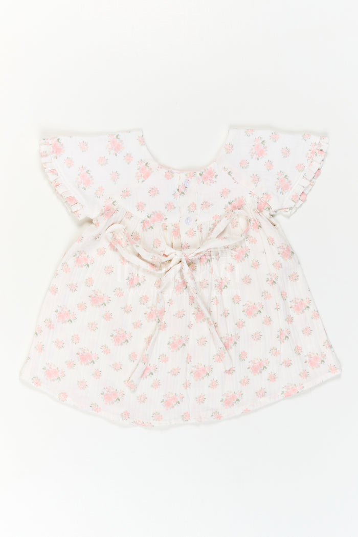 The Nesavu Girls Cotton Frock Girls Floral Frock for Summer Holidays and Family Outings Nesavu Nesavu Girls Floral Muslin Cotton Frock For Summer Holidays And Casual Outings