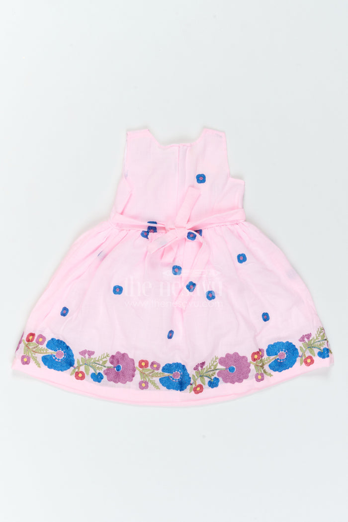 Girls Floral Hem Frock for Birthdays Garden Parties and Photo Moments