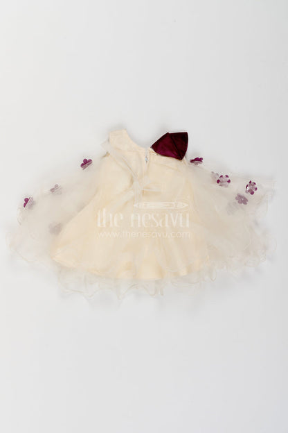The Nesavu Girls Fancy Party Frock Girls Floral Net Frock for Receptions and Milestone Celebrations Nesavu Nesavu Girls Embroidered Floral Net Frock For Receptions Milestone Celebrations Birthdays And Family Photos
