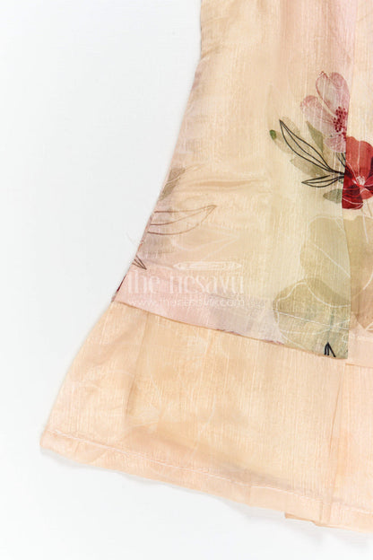 The Nesavu Girls Cotton Frock Girls Frock for Birthday and Festive Photoshoots Nesavu Nesavu Girls Georgette Frock With Digital Print For Birthday And Festive Photoshoots