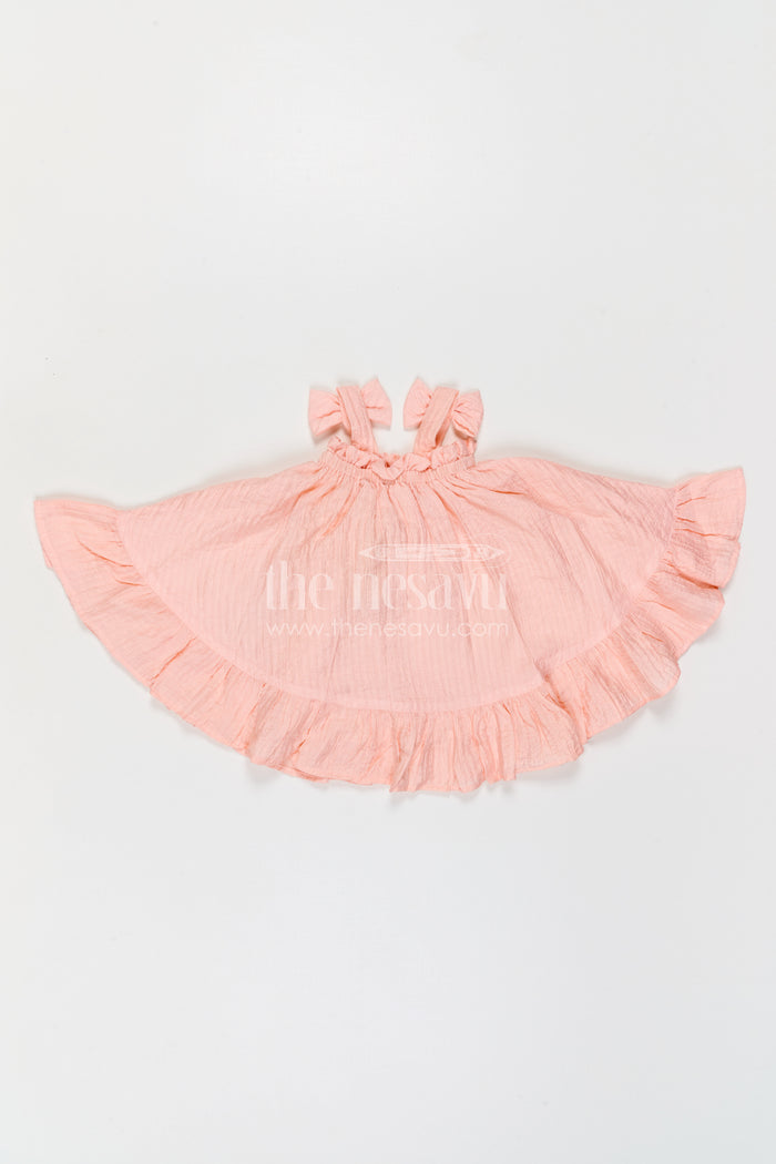 The Nesavu Girls Cotton Frock Girls Frock for Casual Celebrations and Family Outings Nesavu Nesavu Girls Cotton Blend Frock For Casual Celebrations And Comfortable Festive Outings