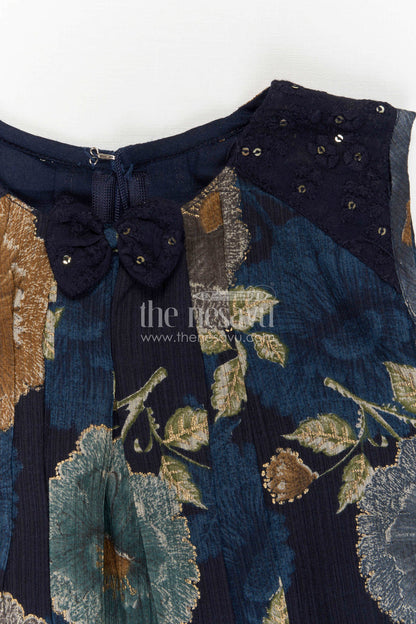The Nesavu Girls Cotton Frock Girls Frock for Festive Evenings and Special Celebrations Nesavu Nesavu Girls Cotton Frock For Festive Evenings And Special Celebrations With Floral Digital Print Design
