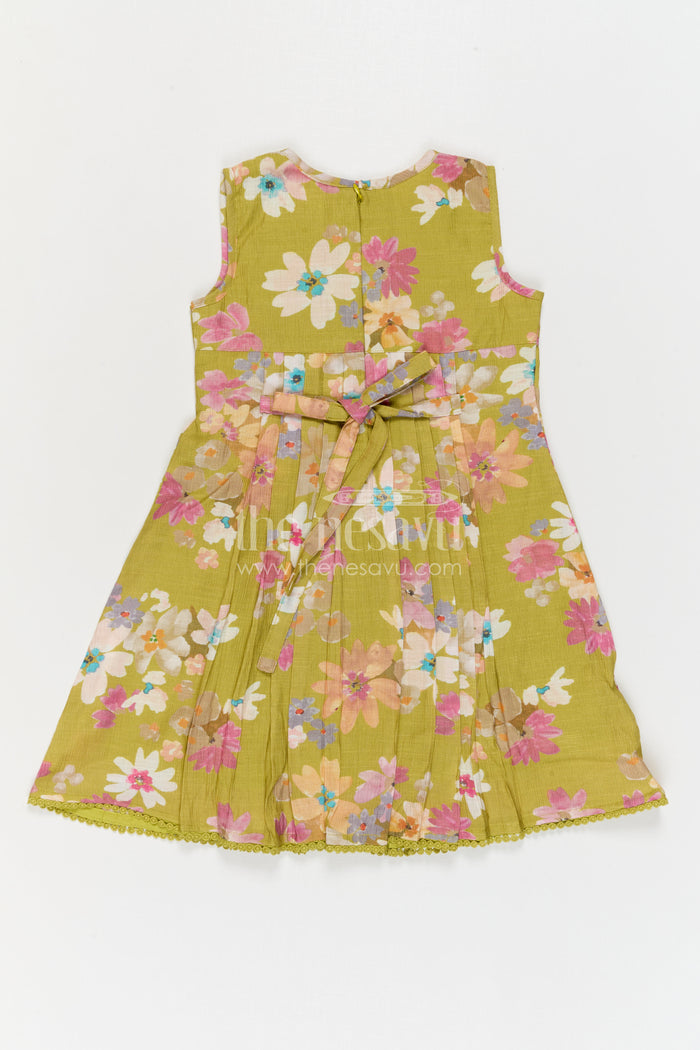 The Nesavu Girls Cotton Frock Girls Frock for Festive Gatherings and Traditional Day Outings Nesavu Nesavu Girls Cotton Frock For Festive Gatherings And Traditional Outings With Vibrant Digital Print Design