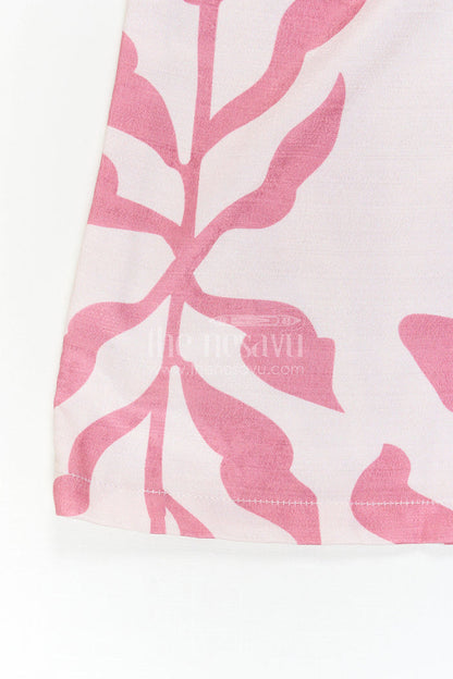 The Nesavu Girls Sharara / Plazo Set Girls Indo-Western Plazo Set with Leaf Digital Print Nesavu Nesavu girls plazo set leaf print cape jacket  stylish Indo-western outfit