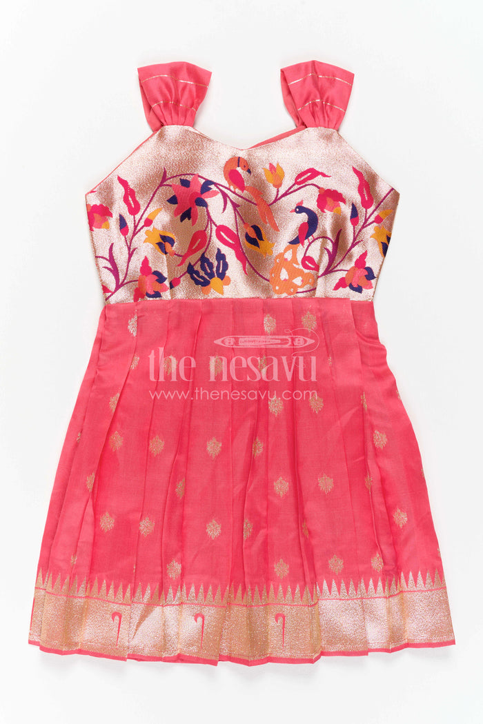 Girls Kanchi Silk Frock for Wedding Visits and Pooja