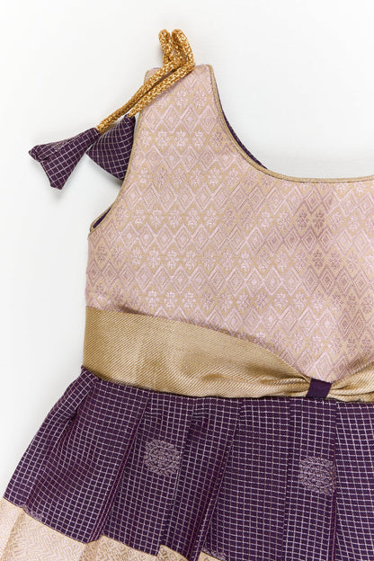 The Nesavu Girls Kanchi Silk Frock Girls Kanchi Silk Frock for Weddings and Traditional Functions Nesavu Nesavu girls kanchi silk frock for weddings and traditional festive celebrations