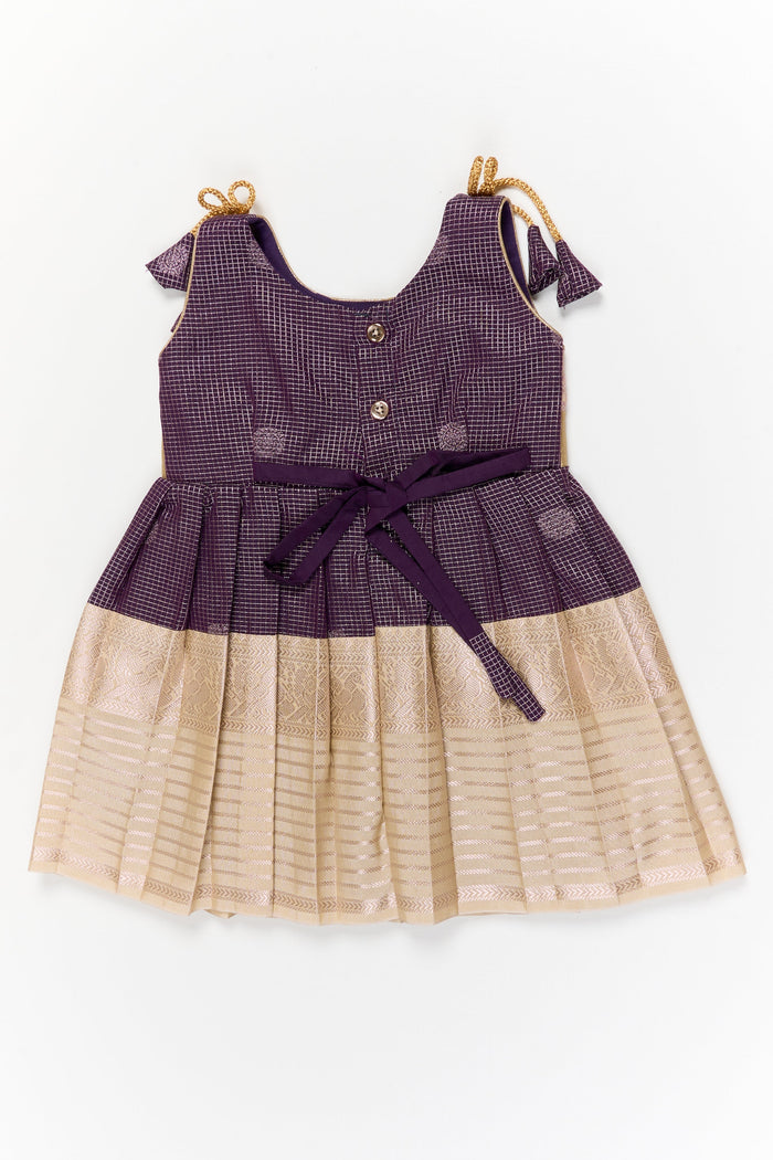 The Nesavu Girls Kanchi Silk Frock Girls Kanchi Silk Frock for Weddings and Traditional Functions Nesavu Nesavu girls kanchi silk frock for weddings and traditional festive celebrations