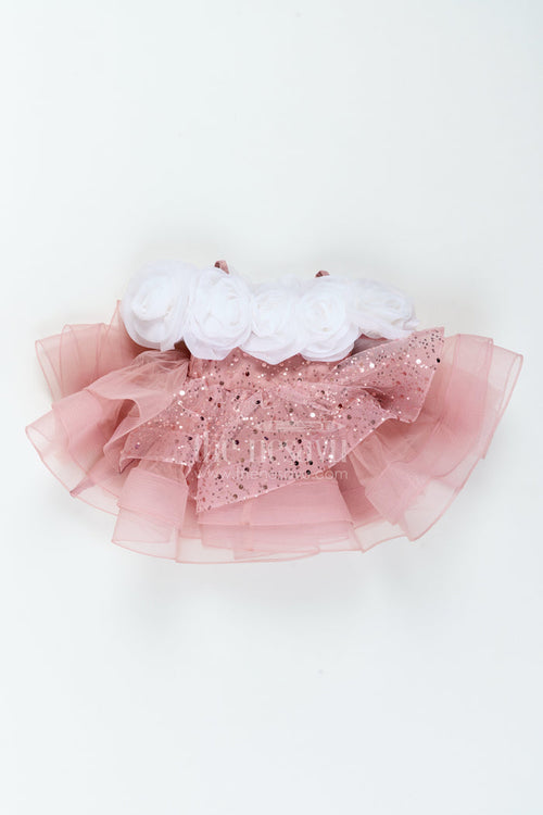 The Nesavu Girls Fancy Party Frock Girls Layered Party Frock for Birthdays and Special Celebrations Nesavu 16 (1Y) / Pink / Net PF242B-16 Nesavu Girls Layered Net Sequin Party Frock For Birthdays Family Celebrations And Special Occasions