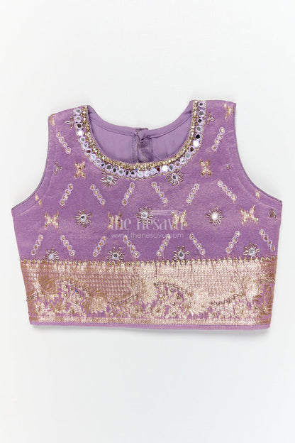 The Nesavu Girls Lehenga Choli Girls Lehenga Choli for Birthday Celebrations and Festive Gatherings Nesavu Nesavu girls lehenga choli for birthdays and festivals with zari border and tassel dupatta
