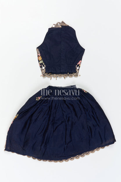 The Nesavu Girls Lehenga Choli Girls Lehenga Choli for Festival and Weddings Ceremony Nesavu Nesavu Girls Lehenga Choli For Weddings Georgette With Designer Embroidery Festive Outfit