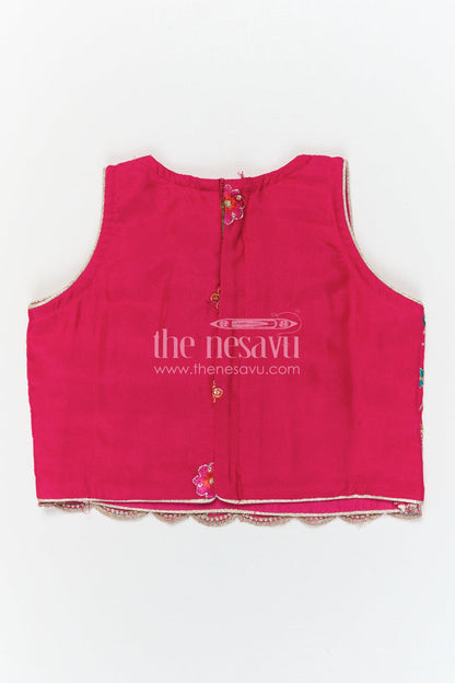 The Nesavu Girls Lehenga Choli Girls Lehenga Choli for Wedding Celebrations and Festive Occasions Nesavu Nesavu Girls Viscose Silk Lehenga Choli With Designer Embroidery For Weddings And Festive Celebrations