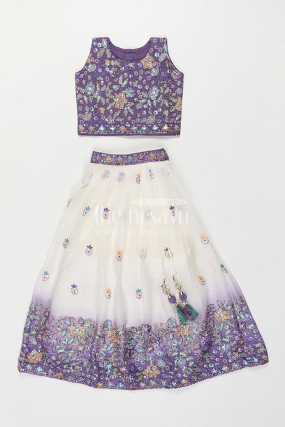 The Nesavu Girls Lehenga Choli Girls Lehenga Choli for Weddings and Festive Celebrationals Nesavu Nesavu Girls Lehenga Choli For Weddings And Festive Occasions With Georgette Fabric And Embroidered Yoke