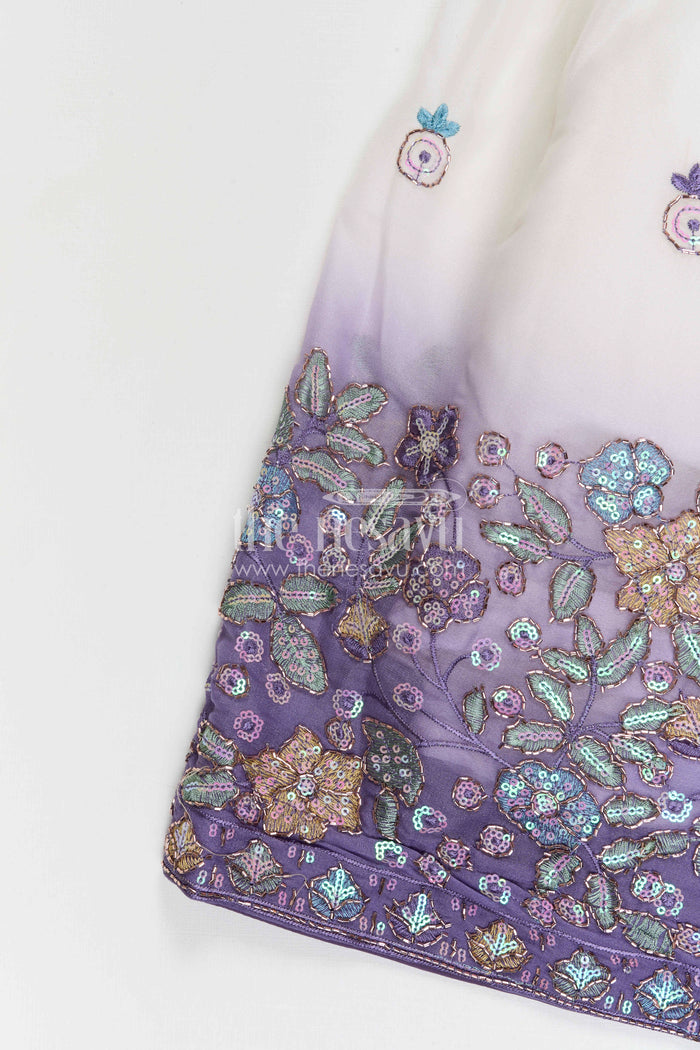 The Nesavu Girls Lehenga Choli Girls Lehenga Choli for Weddings and Festive Celebrationals Nesavu Nesavu Girls Lehenga Choli For Weddings And Festive Occasions With Georgette Fabric And Embroidered Yoke