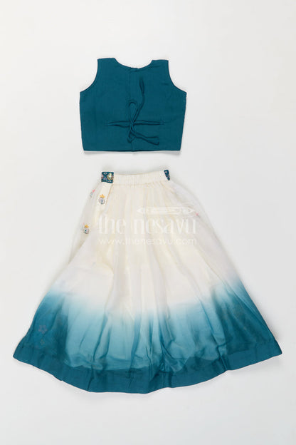 The Nesavu Girls Lehenga Choli Girls Lehenga Choli Set for Festive Functions and Traditional Celebrations Nesavu Nesavu Girls Lehenga Choli For Festive Occasions With Georgette Fabric And Designer Embroidery Yoke