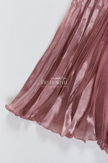 The Nesavu Girls Lehenga Choli Girls Lehenga Choli with Embroidered Jacket for Festive Parties Nesavu Nesavu purple girls lehenga choli organza embroidered jacket festive occasions