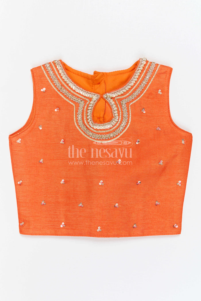 The Nesavu Girls Ethnic Lehenga Girls Lehenga for Festive Occasions and Weddings Nesavu Nesavu Girls Lehenga Georgette With Sequence Embroidery For Weddings And Festive Occasions
