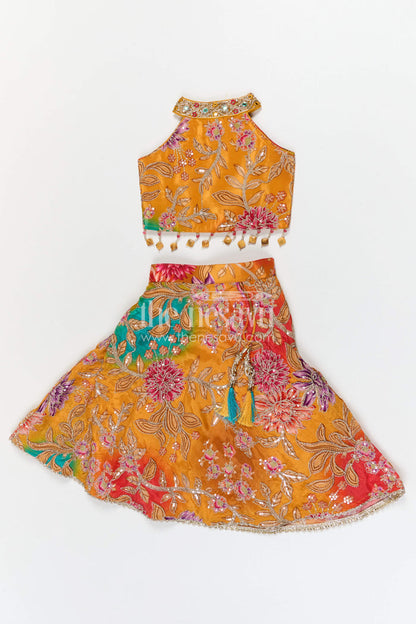 Girls Lehenga Set for Festive Celebrations and Traditional Family Occasions