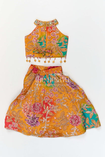 Girls Lehenga Set for Festive Celebrations and Traditional Family Occasions