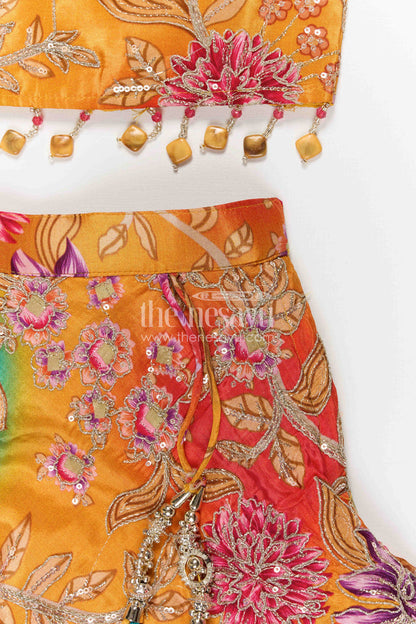 Girls Lehenga Set for Festive Celebrations and Traditional Family Occasions