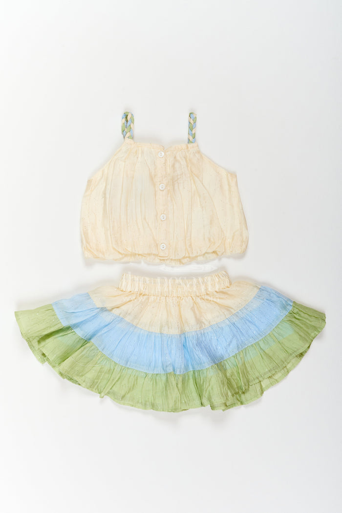 Girls Muslin Cotton Co Ord Set for Birthdays Outings and Playful Celebrations
