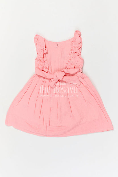 The Nesavu Girls Cotton Frock Girls Muslin Cotton Frock for Charming Outings and Birthday Gatherings Nesavu Nesavu Girls Muslin Cotton Embroidered Frock For Birthday Gatherings And Casual Outings