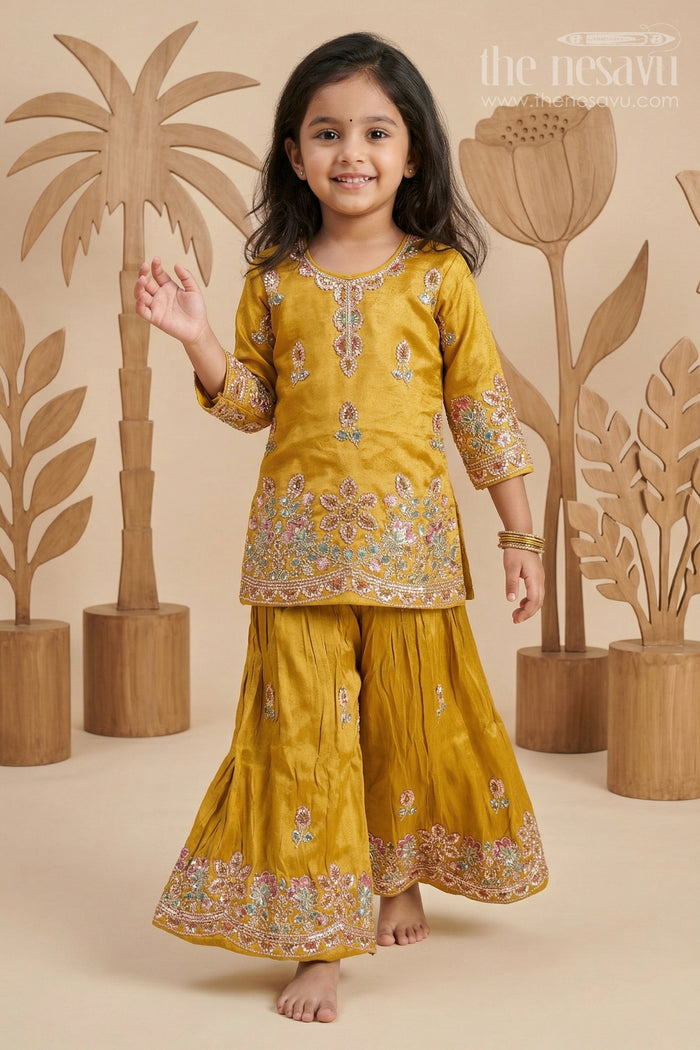 Girls Organza Sharara Set for Weddings and Festive Occasions