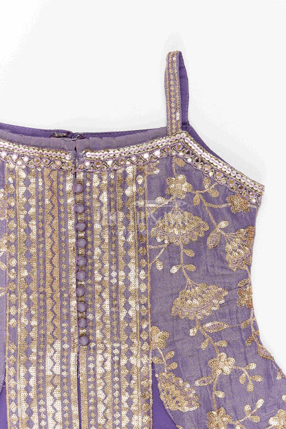 The Nesavu Girls Sharara / Plazo Set Girls Palazzo Set for Wedding Functions and Traditional Festivities Nesavu Nesavu Girls Viscose Silk Palazzo Set For Wedding Functions Traditional Festivities And Family Ceremonies