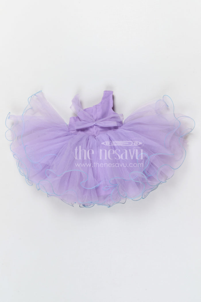 The Nesavu Girls Fancy Party Frock Girls Party Frock for Birthday and Special Events Nesavu Nesavu girls soft net fancy party frock with sequin embroidery for birthdays