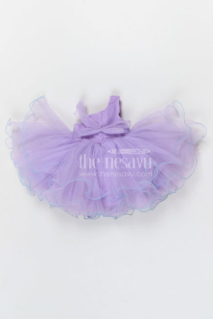 The Nesavu Girls Fancy Party Frock Girls Party Frock for Birthday and Special Events Nesavu Nesavu girls soft net fancy party frock with sequin embroidery for birthdays
