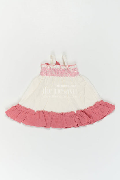 The Nesavu Girls Cotton Frock Girls Party Frock for Birthdays and Special Celebrations Nesavu Nesavu Girls Party Frock For Birthdays And Celebrations With Muslin Cotton Layered Flared Design