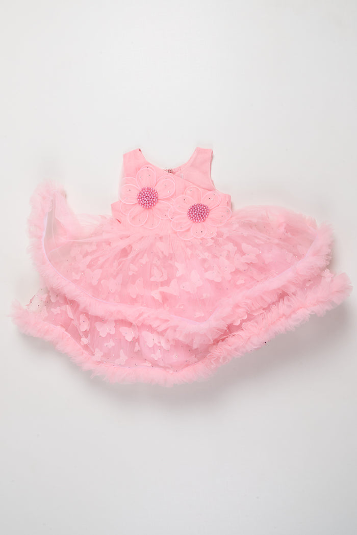 The Nesavu Girls Fancy Party Frock Girls Party Frock for Birthdays and Twirling Celebrations Nesavu Nesavu girls net party frock birthdays twirl-friendly celebrations