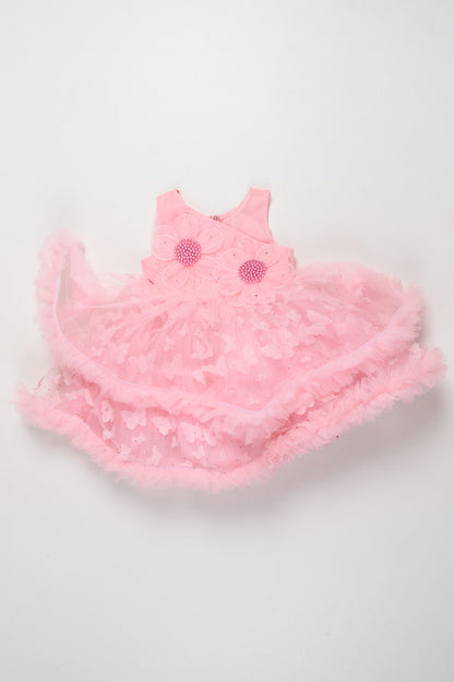 The Nesavu Girls Fancy Party Frock Girls Party Frock for Birthdays and Twirling Celebrations Nesavu Nesavu girls net party frock birthdays twirl-friendly celebrations