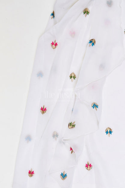 The Nesavu Girls Fancy Lehenga Girls Party Wear Lehenga for Reception and Festive Events Nesavu Nesavu Girls Party Wear Georgette Lehenga With Embroidered Jacket For Receptions And Festive Gatherings
