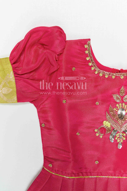 Girls Pattu Pavadai for Festivals and Traditional Celebrations