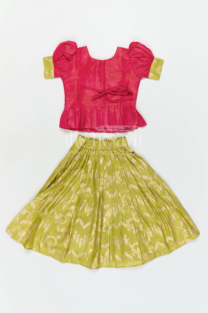 Girls Pattu Pavadai for Festivals and Traditional Celebrations