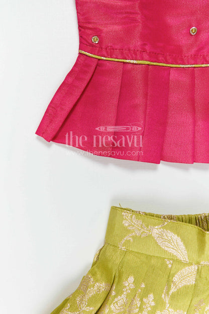 Girls Pattu Pavadai for Festivals and Traditional Celebrations