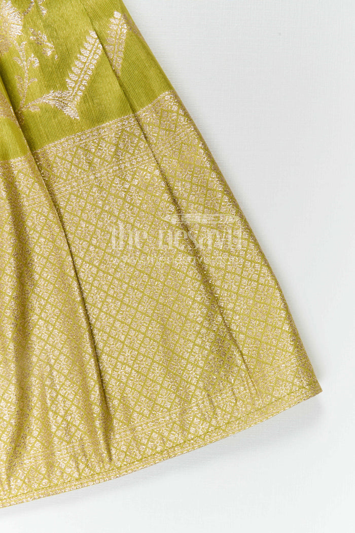Girls Pattu Pavadai for Festivals and Traditional Celebrations