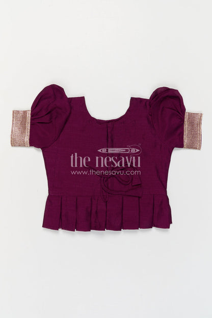 The Nesavu Pattu Pavadai Girls Pattu Pavadai for Weddings and Traditional Celebrations Nesavu Nesavu Girls Pattu Pavadai For Weddings With Blend Silk And Tissue Bottom Festive Traditional Design