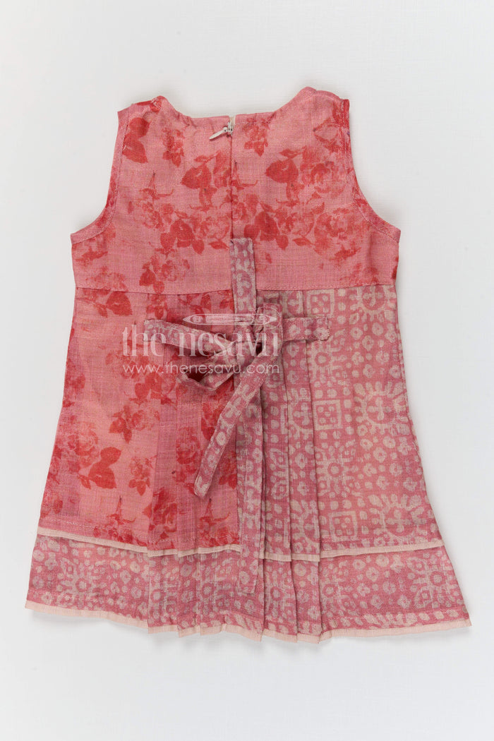 The Nesavu Girls Cotton Frock Girls Printed Cotton Frock for Casual Outings and Daily Wear Nesavu Nesavu girls cotton viscose printed frock for casual wear and summer outings
