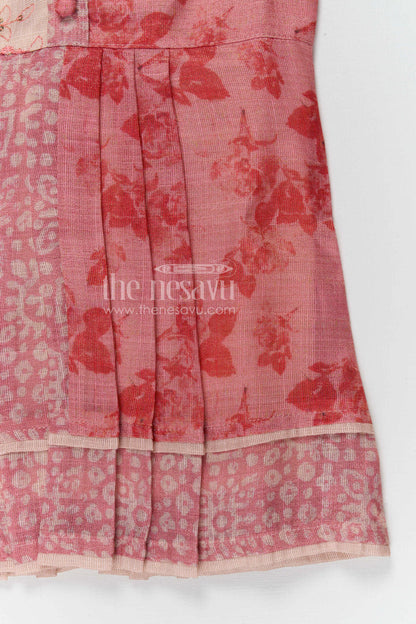 The Nesavu Girls Cotton Frock Girls Printed Cotton Frock for Casual Outings and Daily Wear Nesavu Nesavu girls cotton viscose printed frock for casual wear and summer outings