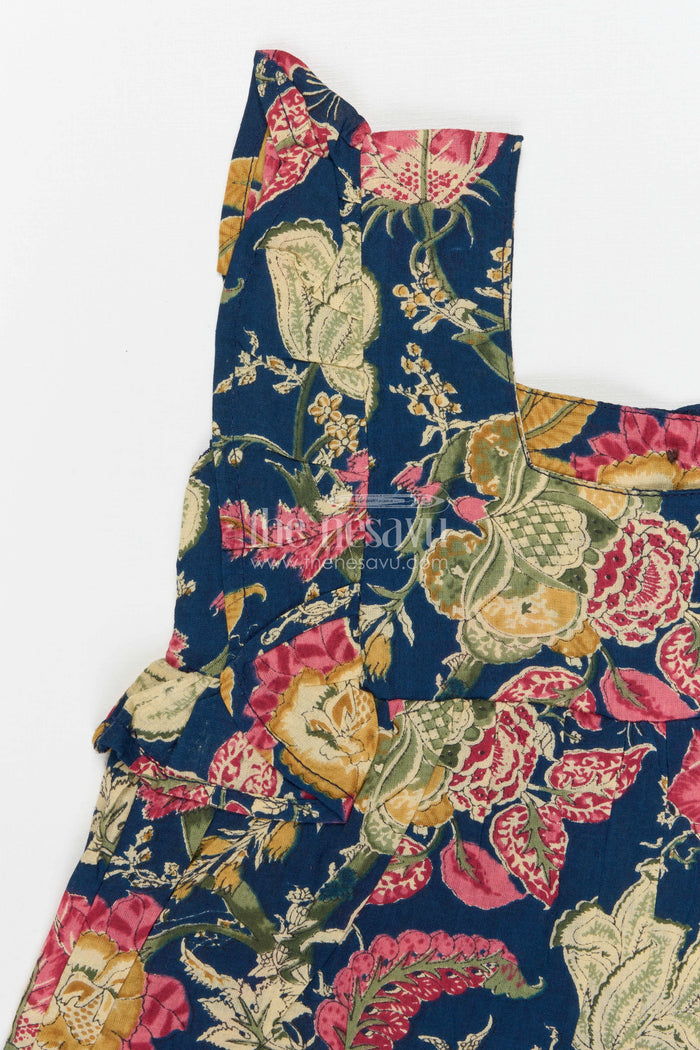 The Nesavu Girls Co-Ord Sets Girls Printed Wide Leg Pants Set for Weekend Outings Nesavu Nesavu Girls Printed Cotton Wide Leg Co Ord Set For Weekend Outings