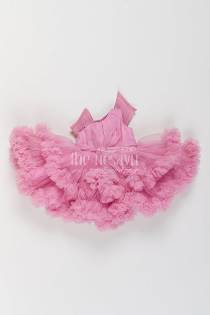 The Nesavu Girls Fancy Party Frock Girls Ruffle Frock for Birthday Photoshoots and Princess Parties Nesavu Nesavu Girls Net Ruffle Frock For Birthday Photoshoots Princess Parties And Milestone Celebrations