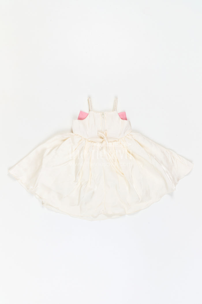 The Nesavu Girls Fancy Party Frock Girls Satin Party Frock for Birthdays and Special Occasions Nesavu Nesavu Girls Satin Party Frock With Bow Detailing For Birthdays And Festive Celebrations