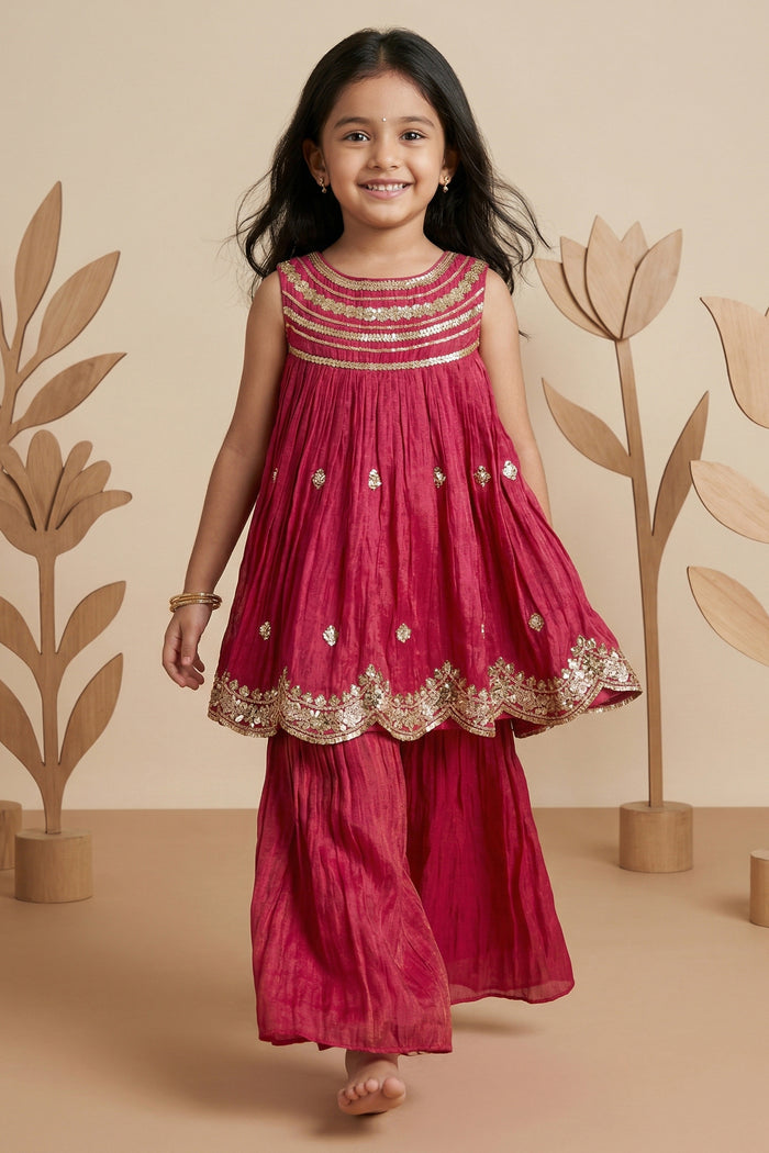 Girls Sharara Outfit for Festive Occasions and Wedding Wear
