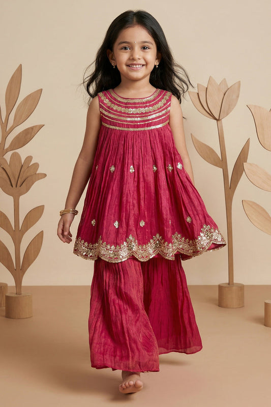 Girls Sharara Outfit for Festive Occasions and Wedding Wear